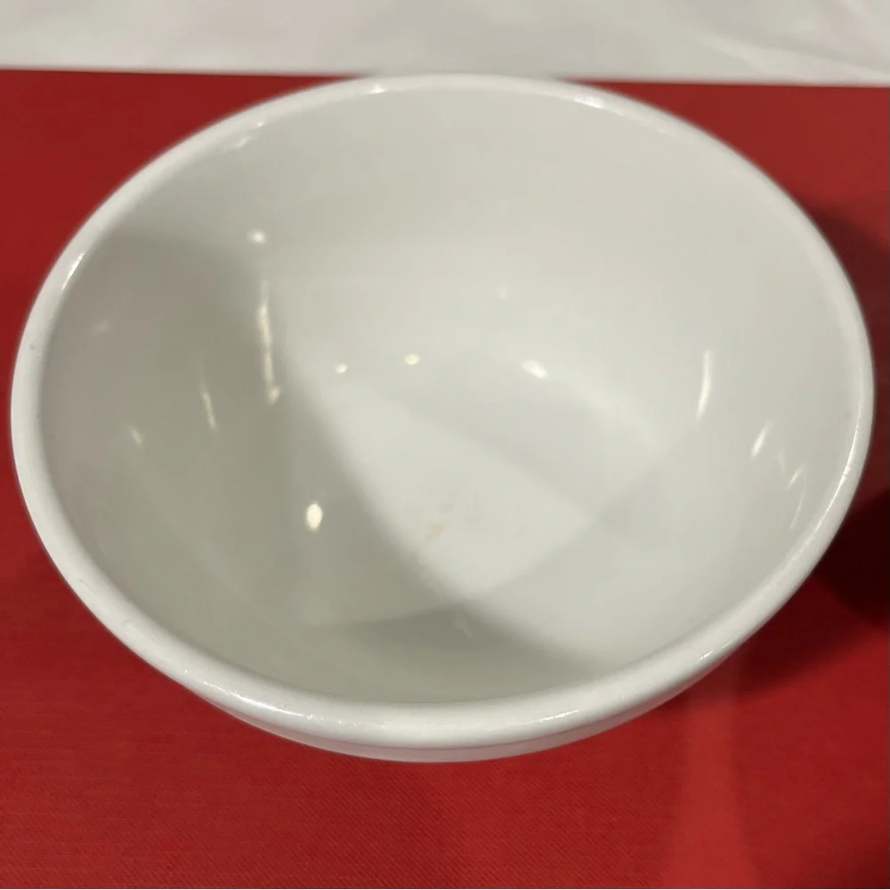 2 Crate & Barrel Culinary Arts Fruit Berry Bowl White Porcelain Stackable 5 3/8